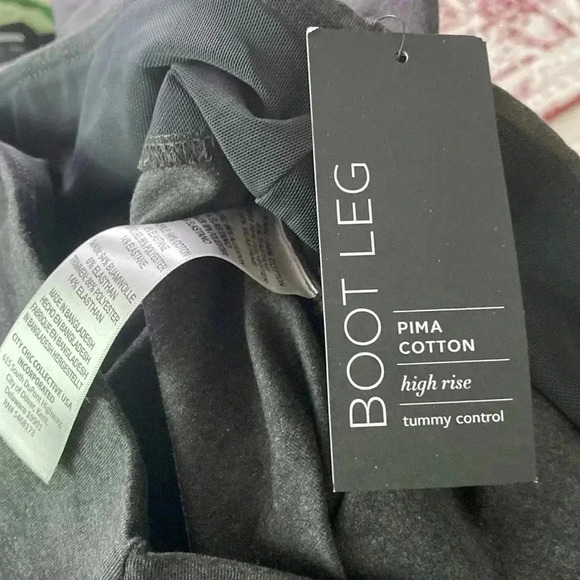 AVE Leisure charcoal gray Cotton knit boot leg legging pants - Picture 7 of 10